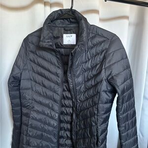 Old Navy Black Chevron Quilted Puffer Jacket